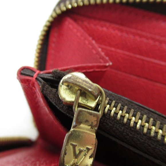 LOUIS VUITTON Portefeuille Clemence Long Wallet Damier Ebene Cerise Used - Picture 5 of 10